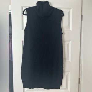 Black Sleeveless Knit Sweater